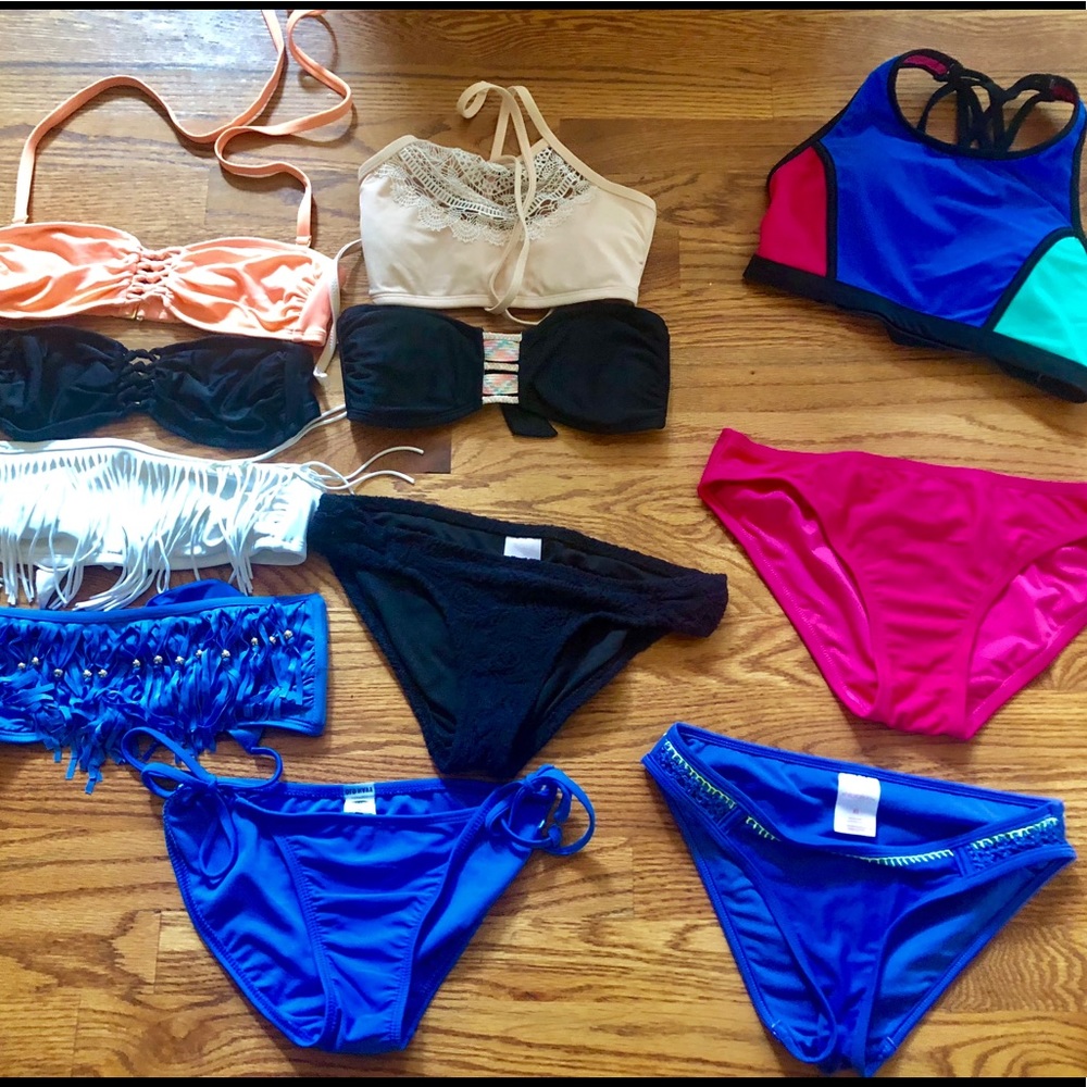 Woman’s multiple swimsuits